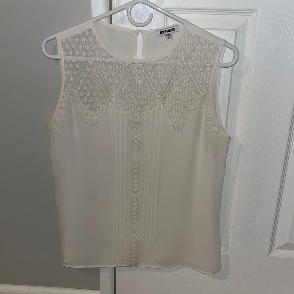 Off-White Express Blouse with Knit Detail